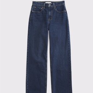 Abercrombie & Fitch Dark Blue 24L High Rise 90s Relaxed Jeans